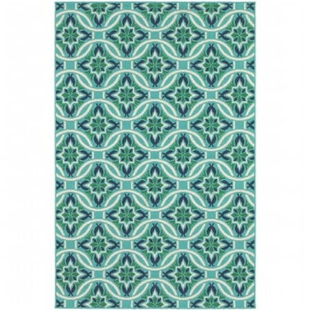 Sphinx By Oriental Weavers Oriental Weavers Meridian 5868L 8 and apos; Round Round - Blue/ Green-Polypropylene M5868L240RDST